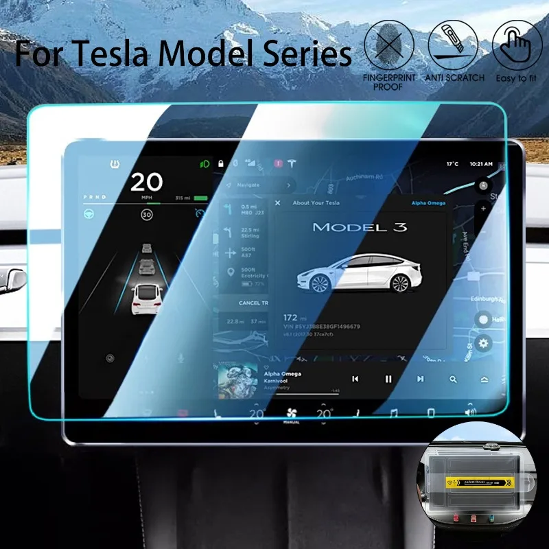 1PC Scratch Resistant Anti Glare Dashboard Navigation Screen Protector Clear Tempered Glass Screen Protector for Tesla Model 3
1PC Scratch Resistant Anti Glare Dashboard Navigation Screen Protector Clear Tempered Glass Screen Protector for Tesla Model 3