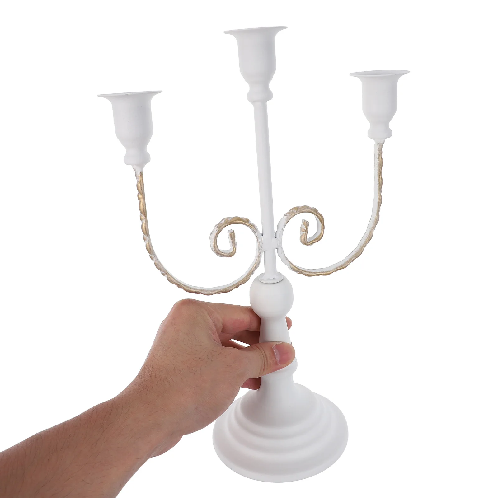 Vintage Iron Art 3-Arms Candelabrum European Style Detachable Candlestick Home Desktop Decoration Multi-Head Holder 
Vintage Iron Art 3-Arms Candelabrum European Style Detachable Candlestick Home Desktop Decoration Multi-Head Holder