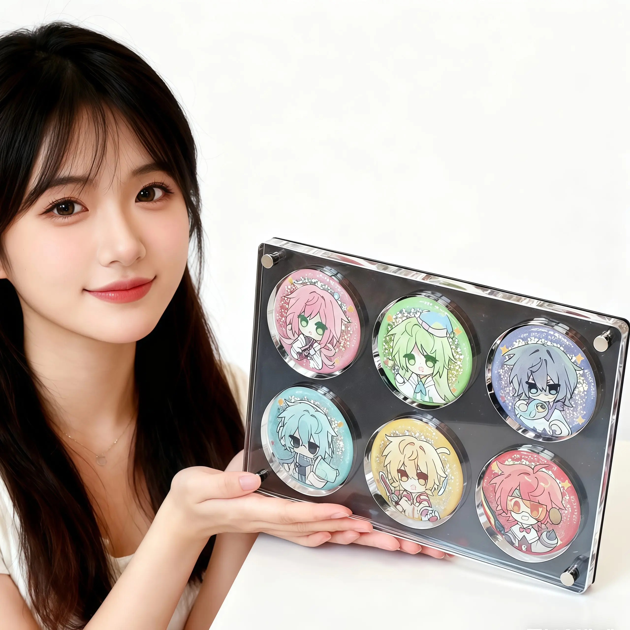 Black Acrylic Badge Display Stand 58mm Anime Pin Clear Showcase Case Thickened Dust-ProofDisplay Holder for Anime Pins & Badges
Black Acrylic Badge Display Stand 58mm Anime Pin Clear Showcase Case Thickened Dust-ProofDisplay Holder for Anime Pins & Badges