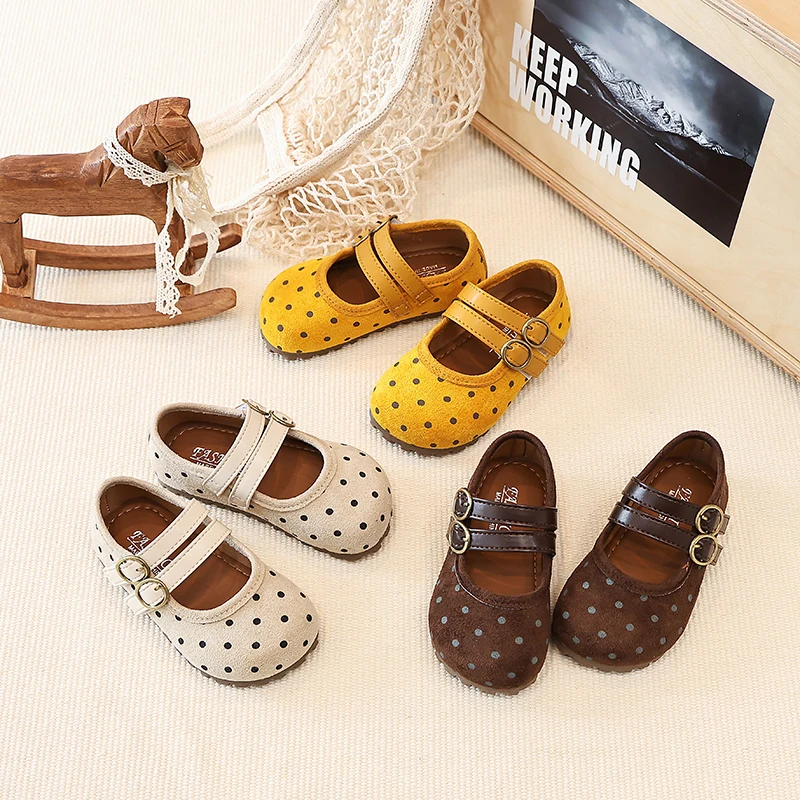 Spring Autumn Toddler Girls Polka Dot Mary Jane Shoes Double Buckle Non-Slip Soft Sole for Daily School Outdoor Casual Wear
Spring Autumn Toddler Girls Polka Dot Mary Jane Shoes Double Buckle Non-Slip Soft Sole for Daily School Outdoor Casual Wear