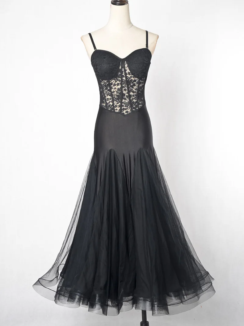 Black Standard Ballroom Dance Dresses Advanced Sexy Lace Waltz Dancing Skirt Women Ballroom Competition Dance Dress
Black Standard Ballroom Dance Dresses Advanced Sexy Lace Waltz Dancing Skirt Women Ballroom Competition Dance Dress