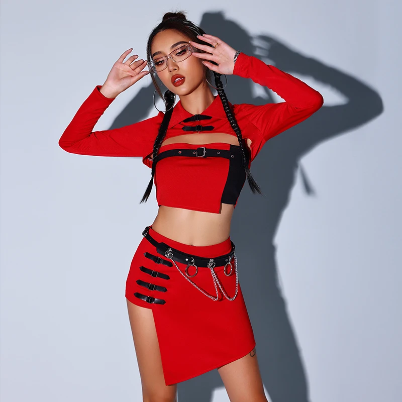 Women Sexy Kpop Clothes Pole Dance Clothing Nightclub Dj Jazz Dance Hip Hop Outfit Stage Wear Red Gogo Dance Costume
Women Sexy Kpop Clothes Pole Dance Clothing Nightclub Dj Jazz Dance Hip Hop Outfit Stage Wear Red Gogo Dance Costume