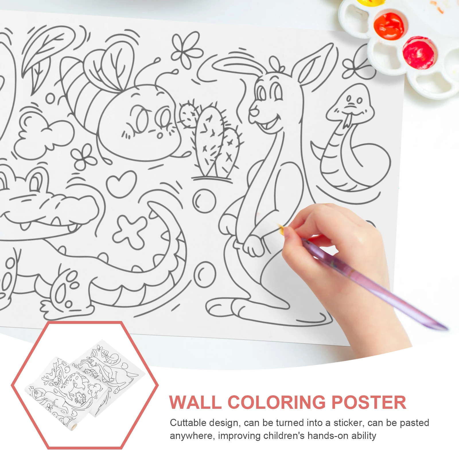 1 Roll Wall Coloring Poster Kids Drawing Paper Craft Large Size Smooth Surface Safe Strong Sketching Painting Roll
1 Roll Wall Coloring Poster Kids Drawing Paper Craft Large Size Smooth Surface Safe Strong Sketching Painting Roll