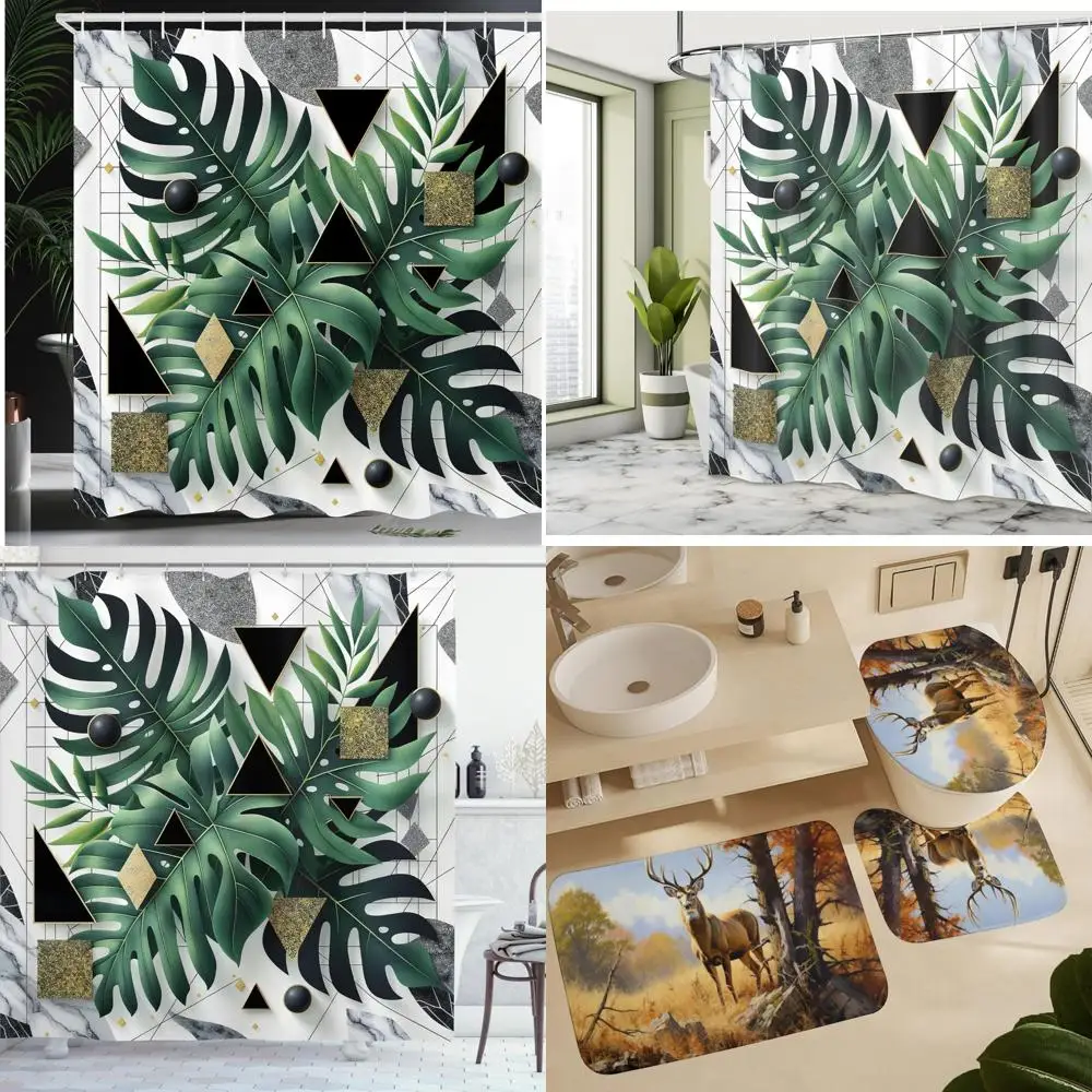 Вечнозеленая занавеска для душа с листьями монстеры на абстрактном мраморном фоне, холодные тона, тканевый декор для ванной комнаты
Вечнозеленая занавеска для душа с листьями монстеры на абстрактном мраморном фоне, холодные тона, тканевый декор для ванной комнаты
