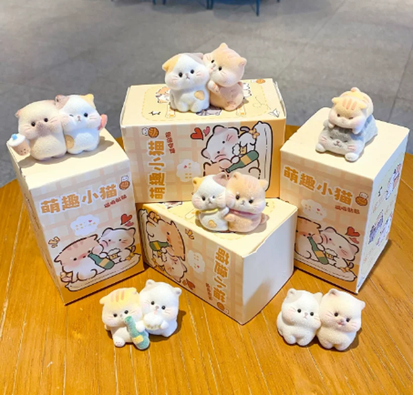New Cute Kitten Blind Box Ornament With Magnetic Attraction Sticker Trendy Play Ornament Desktop Office Desk Decoration
New Cute Kitten Blind Box Ornament With Magnetic Attraction Sticker Trendy Play Ornament Desktop Office Desk Decoration