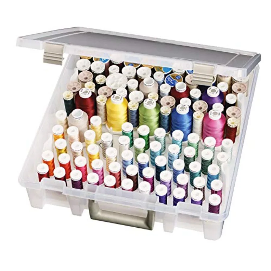 Super Satchel Thread Box for Sewing Embroidery and Quilting - 108-Peg Versatile Thread Storage Solution with Portable Compact D
Super Satchel Thread Box for Sewing Embroidery and Quilting - 108-Peg Versatile Thread Storage Solution with Portable Compact D
