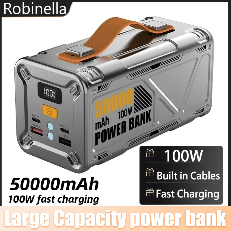 50000mAh Large Capacity Power Bank PD100W Fast Charging Portable Charger External Battery for IPhone Xiaomi Laptop Powerbank
50000mAh Large Capacity Power Bank PD100W Fast Charging Portable Charger External Battery for IPhone Xiaomi Laptop Powerbank