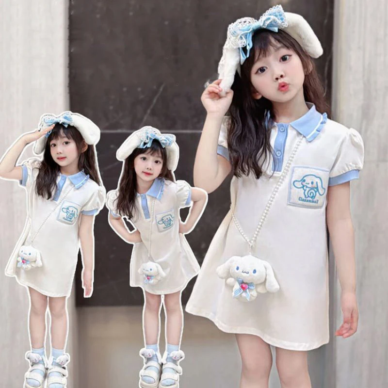 2024 Cute Cartoon Cinnamoroll White Embroidery Children's Polo Shirt Dress Puff Sleeves Fungus Edge Shirt Collar Dress for Girl
2024 Cute Cartoon Cinnamoroll White Embroidery Children's Polo Shirt Dress Puff Sleeves Fungus Edge Shirt Collar Dress for Girl