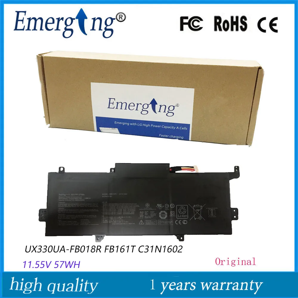11.55V 57WH Original New Laptop Battery C31N1602 for ASUS UX330 UX330UA UX330U series
11.55V 57WH Original New Laptop Battery C31N1602 for ASUS UX330 UX330UA UX330U series