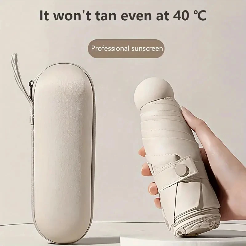 2026New Hot Ultralight And Compact Portable High-End Capsule Umbrella UV Protection Umbrella Mini Five-Fold Umbrella
2026New Hot Ultralight And Compact Portable High-End Capsule Umbrella UV Protection Umbrella Mini Five-Fold Umbrella