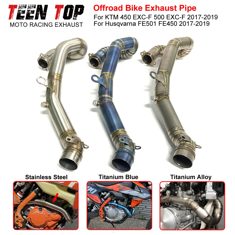 Offroad Bike Exhaust Pipe For Husqvarna FE501 FE450 Exhaust Elbow Front Link Pipe For KTM 450 EXC-F 500 EXC-F 2017-2019 Titanium
Offroad Bike Exhaust Pipe For Husqvarna FE501 FE450 Exhaust Elbow Front Link Pipe For KTM 450 EXC-F 500 EXC-F 2017-2019 Titanium