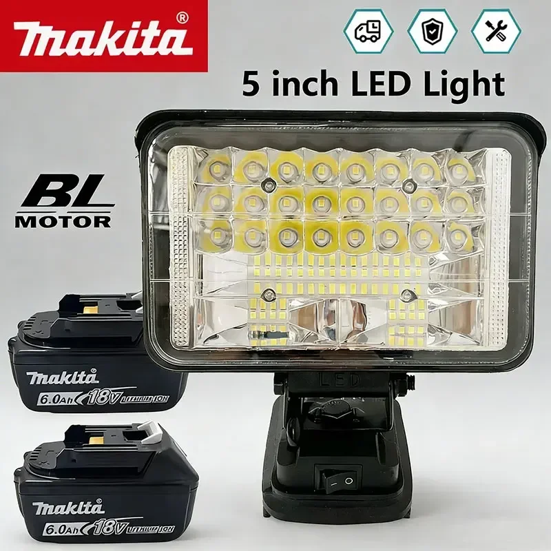 Makita 5Inch LED Work Light Flashlight Portable Flood Light Cordless Light for Outdoor Emergencies Site Lighting for Makita 18V
Makita 5Inch LED Work Light Flashlight Portable Flood Light Cordless Light for Outdoor Emergencies Site Lighting for Makita 18V