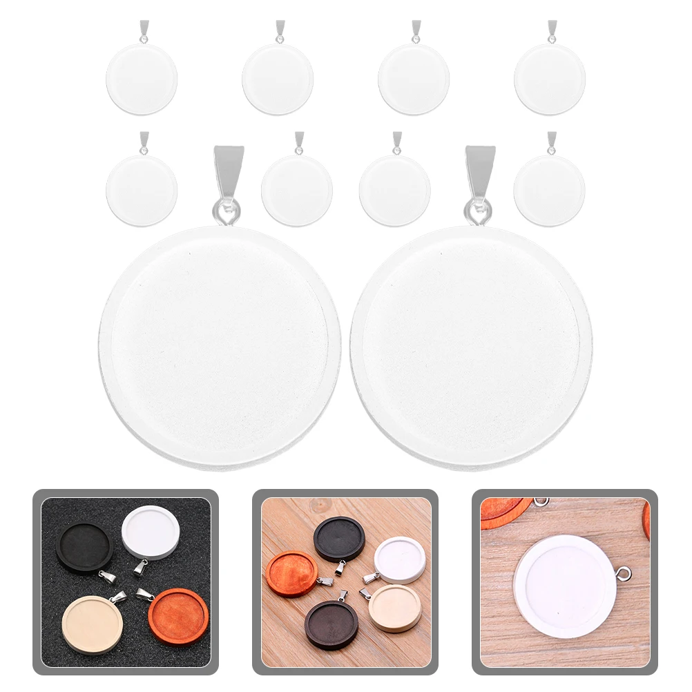 10 Pcs Wooden Bottom Bracket Pendant DIY Trays Jewelry Making Round with Hanging Hoop Shape Bezel 
10 Pcs Wooden Bottom Bracket Pendant DIY Trays Jewelry Making Round with Hanging Hoop Shape Bezel