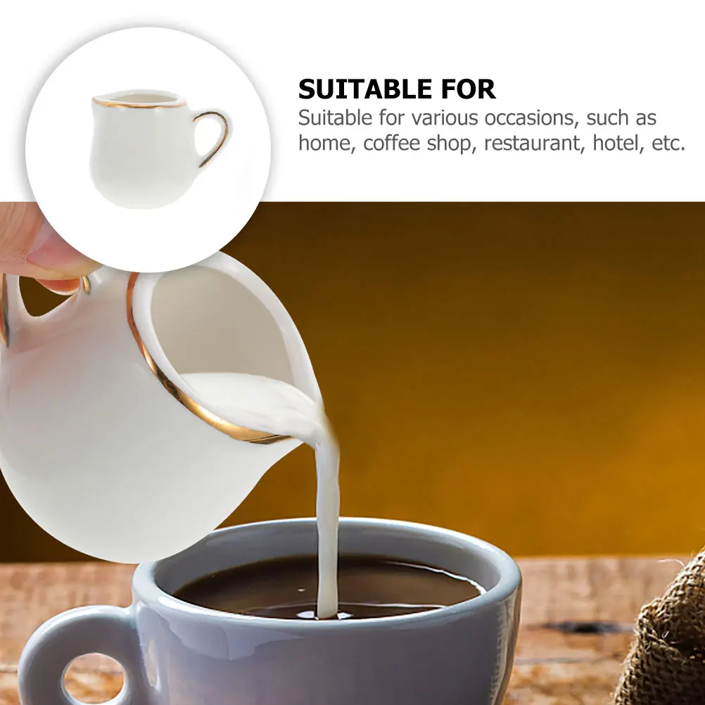 Premium Ceramic Milk Pitcher with Gold Trim Creamer Dispenser for Household Restaurant Hotel Multi-Use Flavoring and Salad
Premium Ceramic Milk Pitcher with Gold Trim Creamer Dispenser for Household Restaurant Hotel Multi-Use Flavoring and Salad