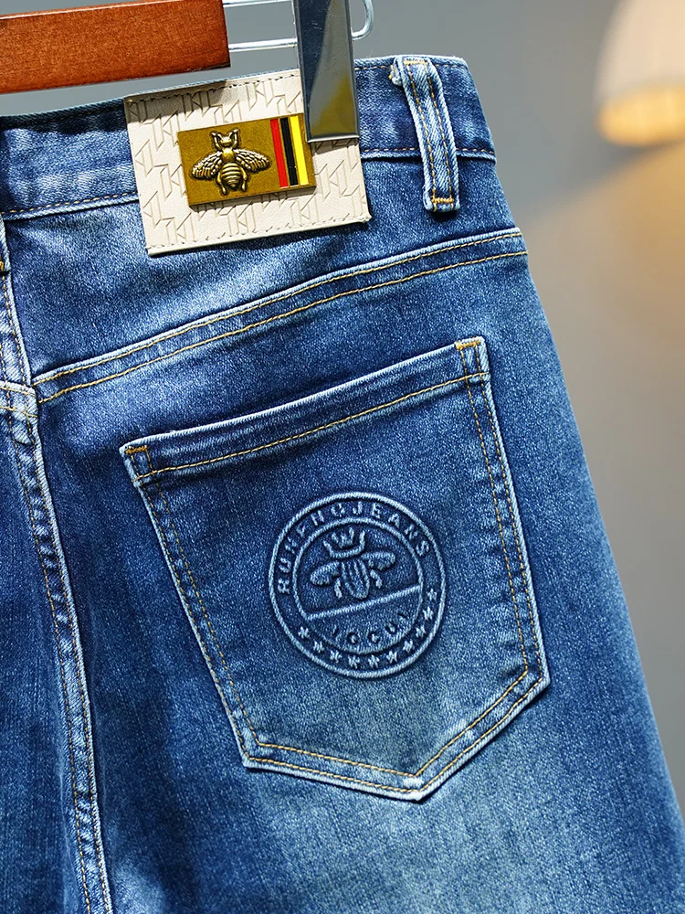 New Town Guangzhou Men's Slim Fit Straight Leg Denim Jeans Casual High End Faion Brand Cotton Elastic Casual Straight Jeans
New Town Guangzhou Men's Slim Fit Straight Leg Denim Jeans Casual High End Faion Brand Cotton Elastic Casual Straight Jeans