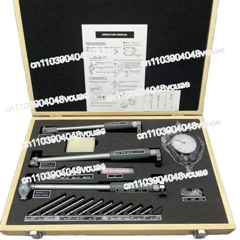 A Set of Three-dial Hole Gauge 0.7-6 "hole Gauge Rod 18-35-50 -160mm Expansion Hole Gauge Rod
A Set of Three-dial Hole Gauge 0.7-6 "hole Gauge Rod 18-35-50 -160mm Expansion Hole Gauge Rod