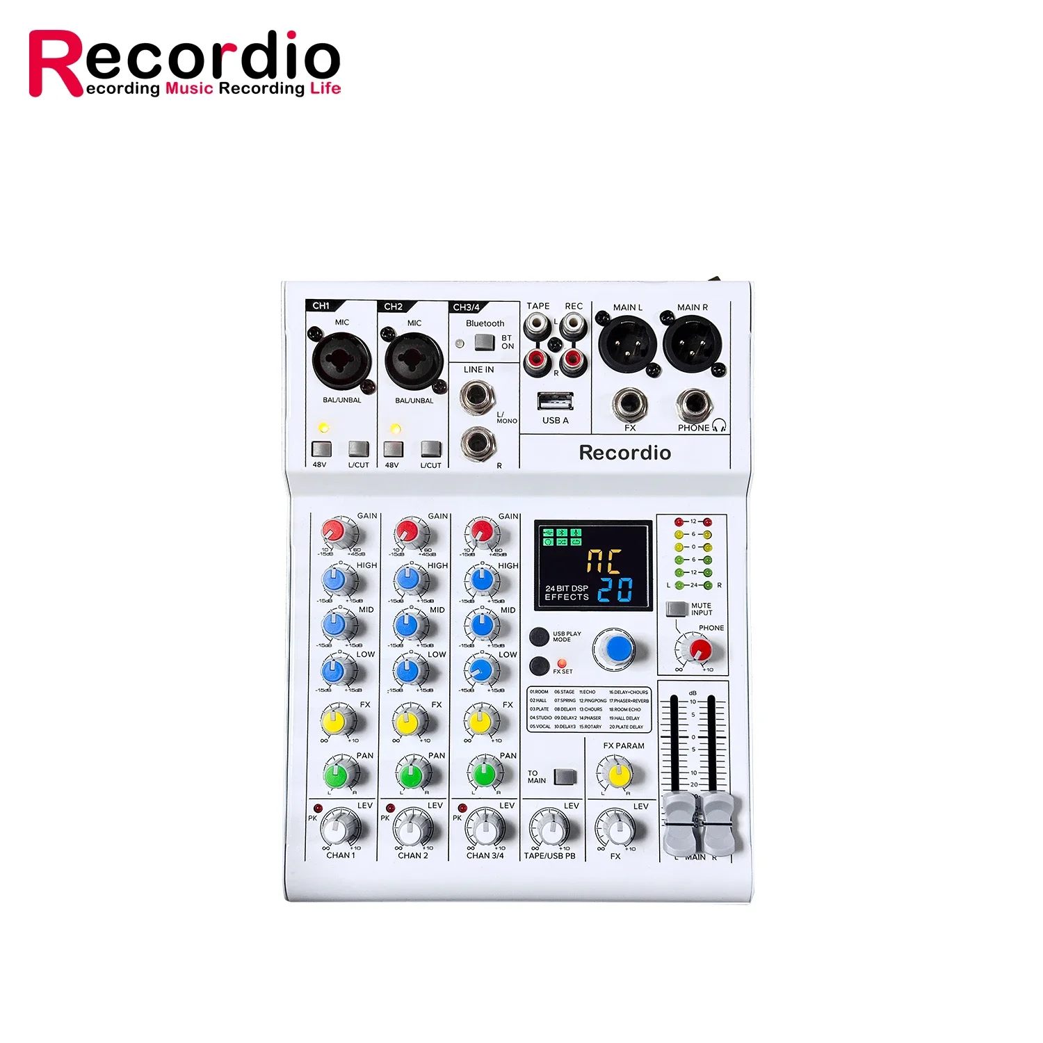GAX-AM6 Multifunctional 4 Channel Mixer Audio Interface Mini Audio Processor For Studio Podcast
GAX-AM6 Multifunctional 4 Channel Mixer Audio Interface Mini Audio Processor For Studio Podcast