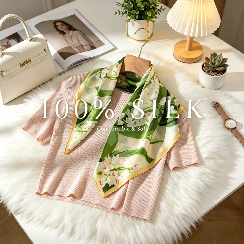 Printed Small Square Scarf, Silk Sunscreen, Light Neck Protection, Small Scarf, Decorative Professional Neck Scarf
Printed Small Square Scarf, Silk Sunscreen, Light Neck Protection, Small Scarf, Decorative Professional Neck Scarf