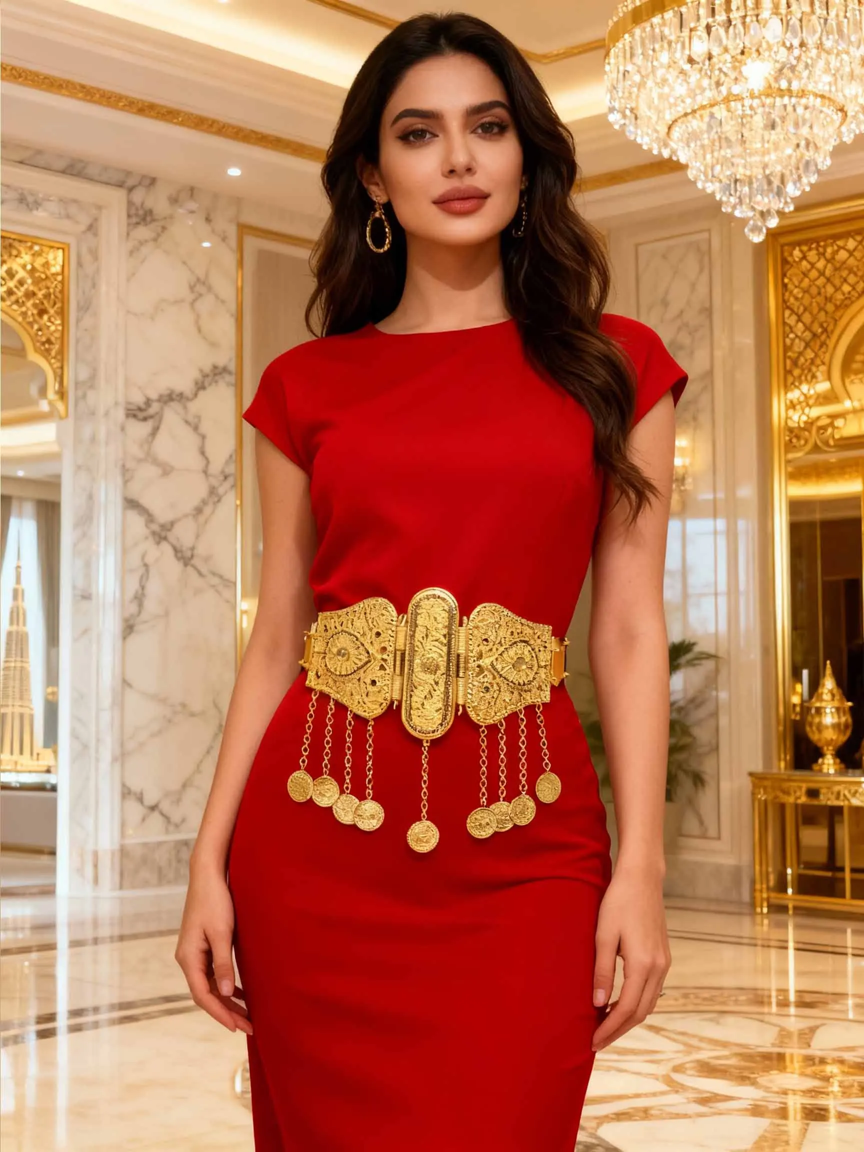 Bohemian Tassel Hollow Coin Rhinestone Ladies Fashion Belt Suitable for Outdoor Wedding Party Wear Gift for Friends And Siblings
Bohemian Tassel Hollow Coin Rhinestone Ladies Fashion Belt Suitable for Outdoor Wedding Party Wear Gift for Friends And Siblings