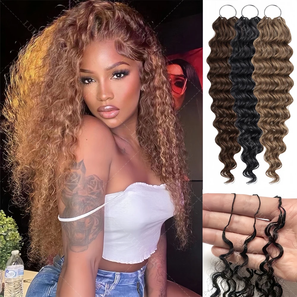 Blonde Highlight Deep Wave Human Crochet Hair Knotless Pre-Separated Water Wave Feather-Line Crochet Hair Invisible Crochet Hair
Blonde Highlight Deep Wave Human Crochet Hair Knotless Pre-Separated Water Wave Feather-Line Crochet Hair Invisible Crochet Hair
