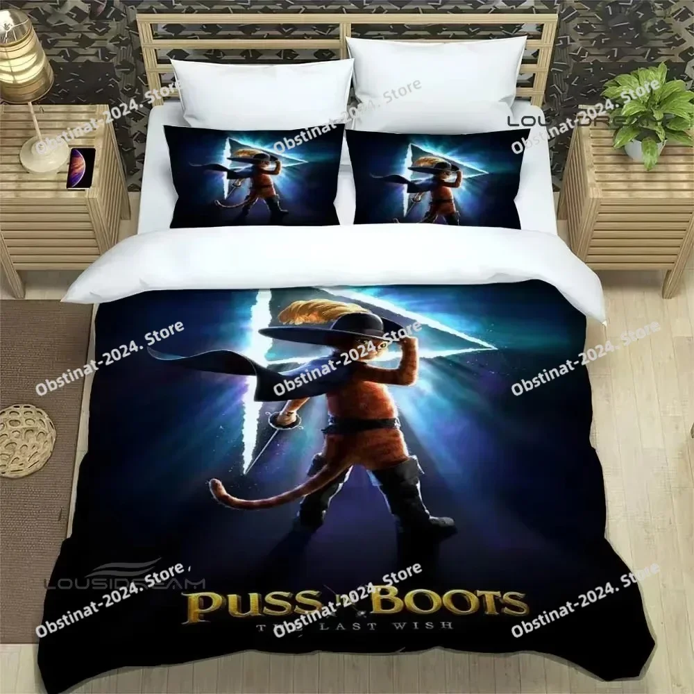 Puss in Boots Cartoon Bedding Set Printed single Comforter Quilt Bed Cover Duvet Cover Pillow Case 3 Pieces Sets Kids Adult Size
Puss in Boots Cartoon Bedding Set Printed single Comforter Quilt Bed Cover Duvet Cover Pillow Case 3 Pieces Sets Kids Adult Size