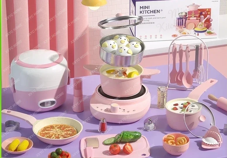 Kitchen Real Cooking Full Set Cooking Kitchenware Real Cooking Suit Girls' Toys
Kitchen Real Cooking Full Set Cooking Kitchenware Real Cooking Suit Girls' Toys