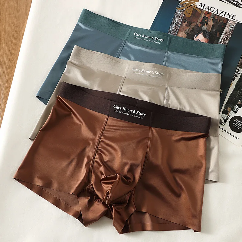 Ice Silk Comfy Boxer Men Sexy Solid Color Qucik-Dry Underwear Breathable Panties Shorts U Convex Pouch Oil Shiny Boxershorts Man
Ice Silk Comfy Boxer Men Sexy Solid Color Qucik-Dry Underwear Breathable Panties Shorts U Convex Pouch Oil Shiny Boxershorts Man