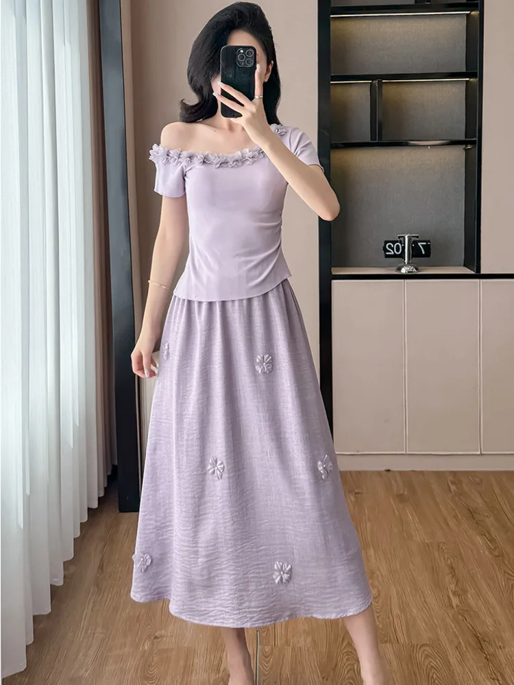 2025 new in matching sets Female T shirt Tops + High Waist Long Skirt Women Slim Summer Girl Lady 2 piece sets woman outfit
2025 new in matching sets Female T shirt Tops + High Waist Long Skirt Women Slim Summer Girl Lady 2 piece sets woman outfit