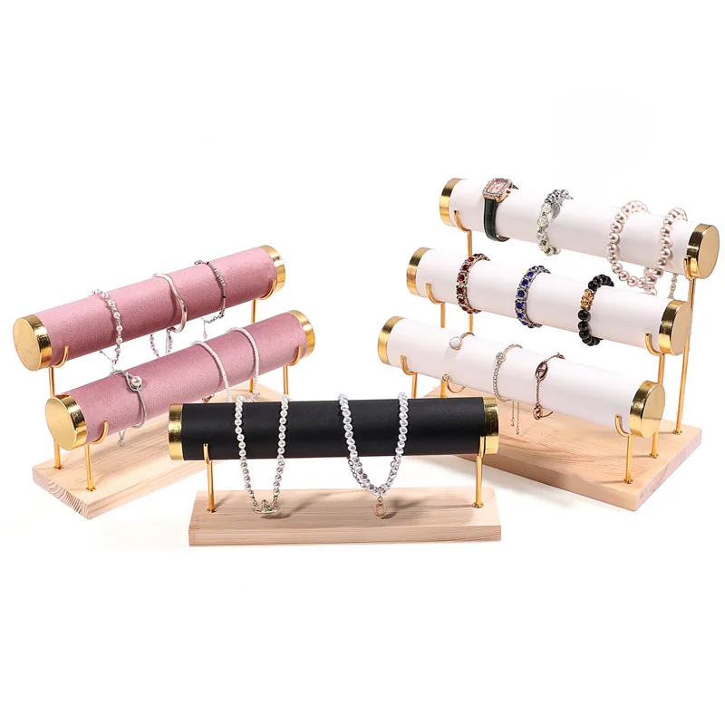 Creative Jewelry Wooden Bracelet Gold Three-layer Bracelet Display Rack Display Bracelet Rack Watch Storage
Creative Jewelry Wooden Bracelet Gold Three-layer Bracelet Display Rack Display Bracelet Rack Watch Storage