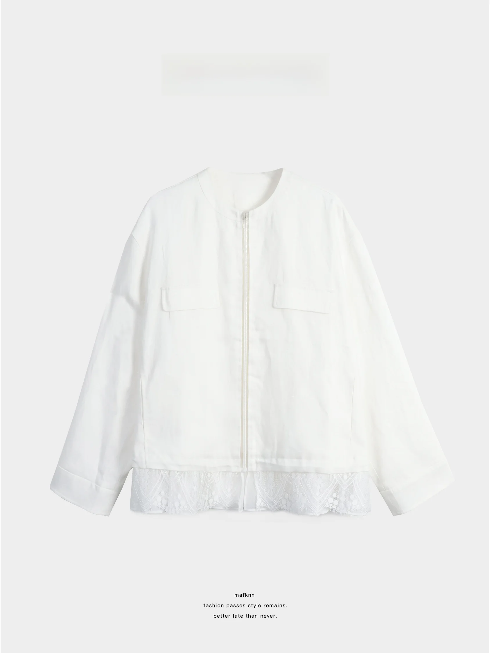 Large Size Women's Lace Chiffon Wooden Ear Zipper Coat Casual Style Standard Version Lenzing Lyocell Fabric Pure Color
Large Size Women's Lace Chiffon Wooden Ear Zipper Coat Casual Style Standard Version Lenzing Lyocell Fabric Pure Color