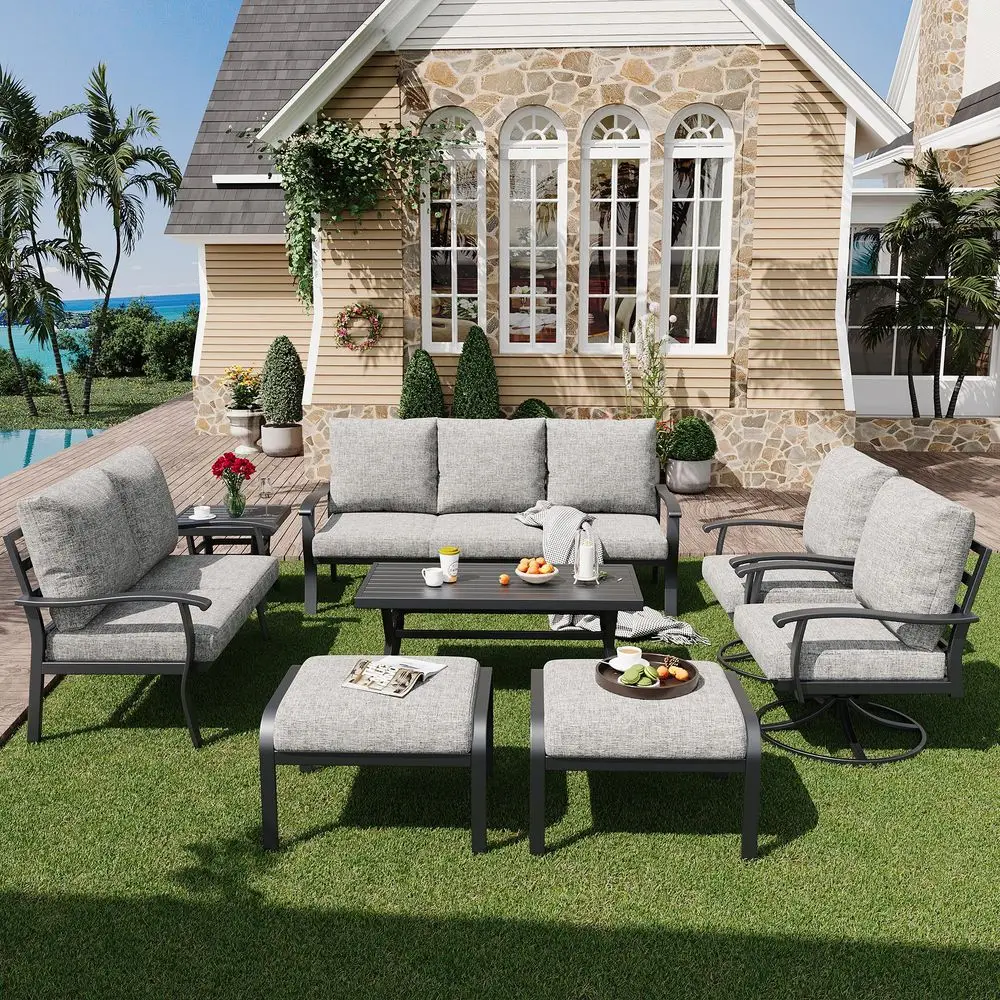 Outdoor Furniture Thickened Cushion 360 Degree Swivel Rocking Patio Chairs with Ottomans and 3Seat Sofa, Loveseat, Coffee Side
Outdoor Furniture Thickened Cushion 360 Degree Swivel Rocking Patio Chairs with Ottomans and 3Seat Sofa, Loveseat, Coffee Side