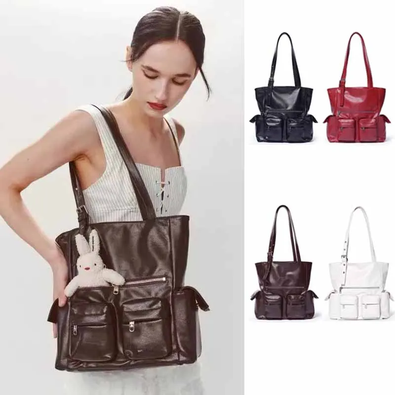 Винтажная стильная сумка через плечо для женщин из искусственной кожи, роскошная большая повседневная сумка-тоут, женская модная простая сумка через плечо, большая сумка 
Винтажная стильная сумка через плечо для женщин из искусственной кожи, роскошная большая повседневная сумка-тоут, женская модная простая сумка через плечо, большая сумка