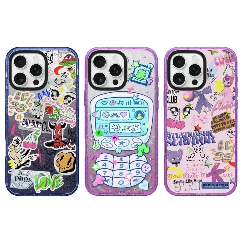 Colorful Cartoon Phone Blue Purple Star Transparent Border Protective IPhone Case Cover for 16 15 14 Pro Max Case
Colorful Cartoon Phone Blue Purple Star Transparent Border Protective IPhone Case Cover for 16 15 14 Pro Max Case