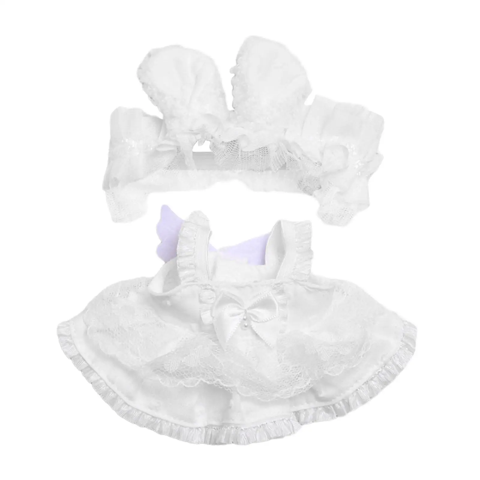 2x Fashion Dolls Lace Dress and Rabbit Ear Headband Accessory Handmade Clothes for 6inch Dolls Girls Dolls Children's Gifts
2x Fashion Dolls Lace Dress and Rabbit Ear Headband Accessory Handmade Clothes for 6inch Dolls Girls Dolls Children's Gifts