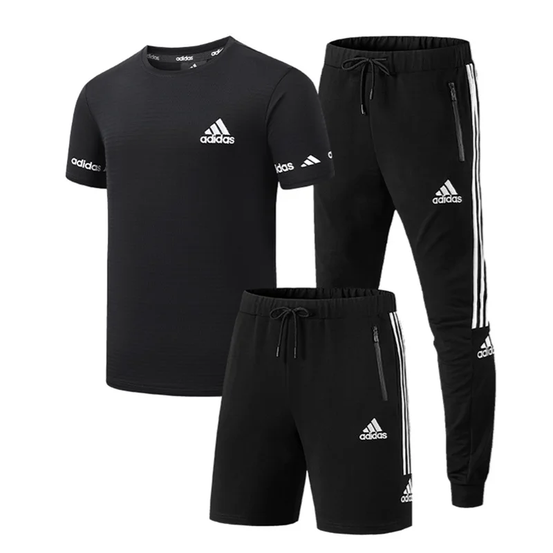 Adidas Men's Exercise Sets, Casual, Breathable, Three-piece Suit, Short-Sleeved T-shirt, Long and Short Pants, Black/Blue/White
Adidas Men's Exercise Sets, Casual, Breathable, Three-piece Suit, Short-Sleeved T-shirt, Long and Short Pants, Black/Blue/White