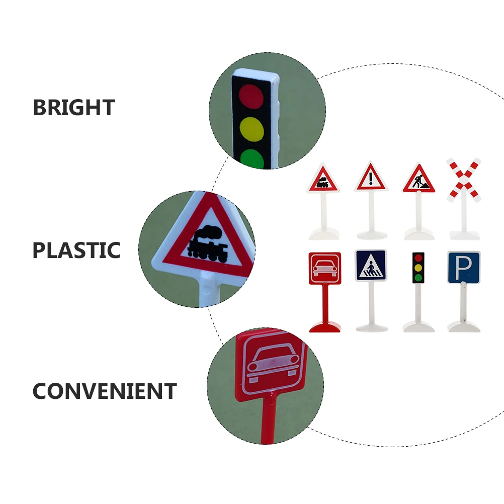 8 Pcs Traffic Sign Ornaments Vivid Appearance Toys Plastic Light Track Models Mini Signs Indicator
8 Pcs Traffic Sign Ornaments Vivid Appearance Toys Plastic Light Track Models Mini Signs Indicator