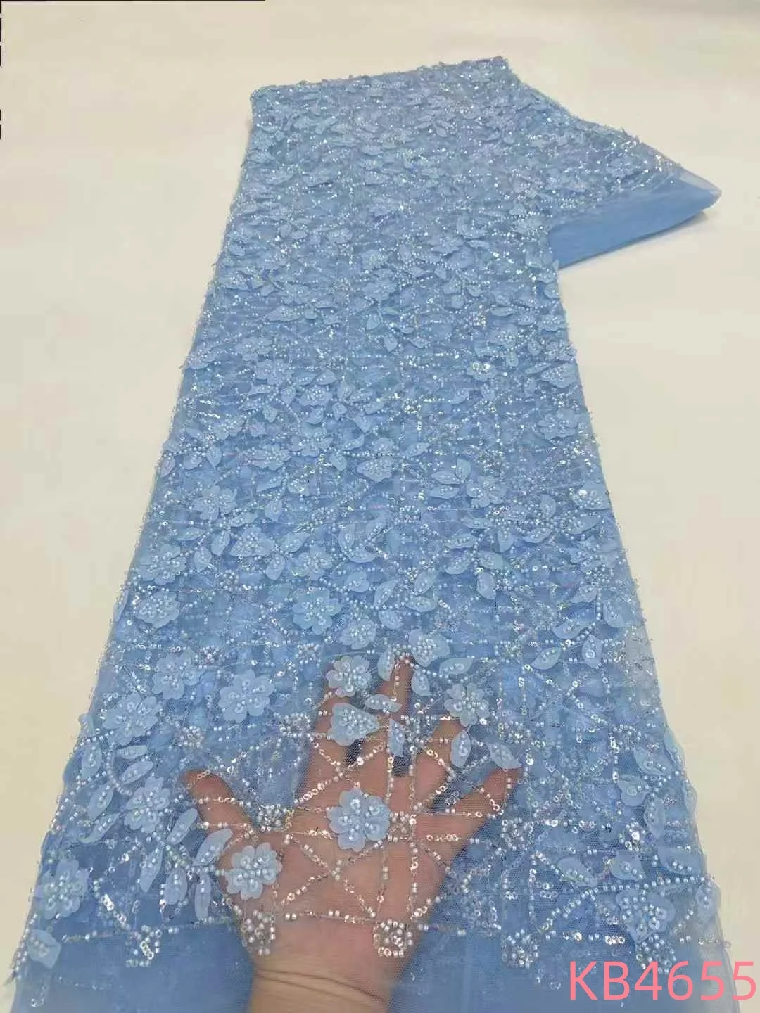Sky Blue Sequins Lace Fabric African Beads French Net Lace Fabric Brown Beads Luxury Fabric For Dresses 5 Yards On Sales KB3272
Sky Blue Sequins Lace Fabric African Beads French Net Lace Fabric Brown Beads Luxury Fabric For Dresses 5 Yards On Sales KB3272