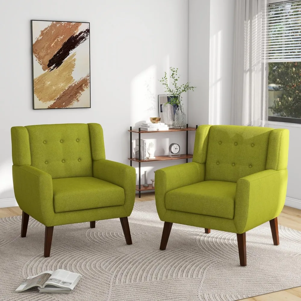 Accent Chair Set of 2, Mid Century Modern Armchair,Comfy Single Sofa for Living Room
Accent Chair Set of 2, Mid Century Modern Armchair,Comfy Single Sofa for Living Room