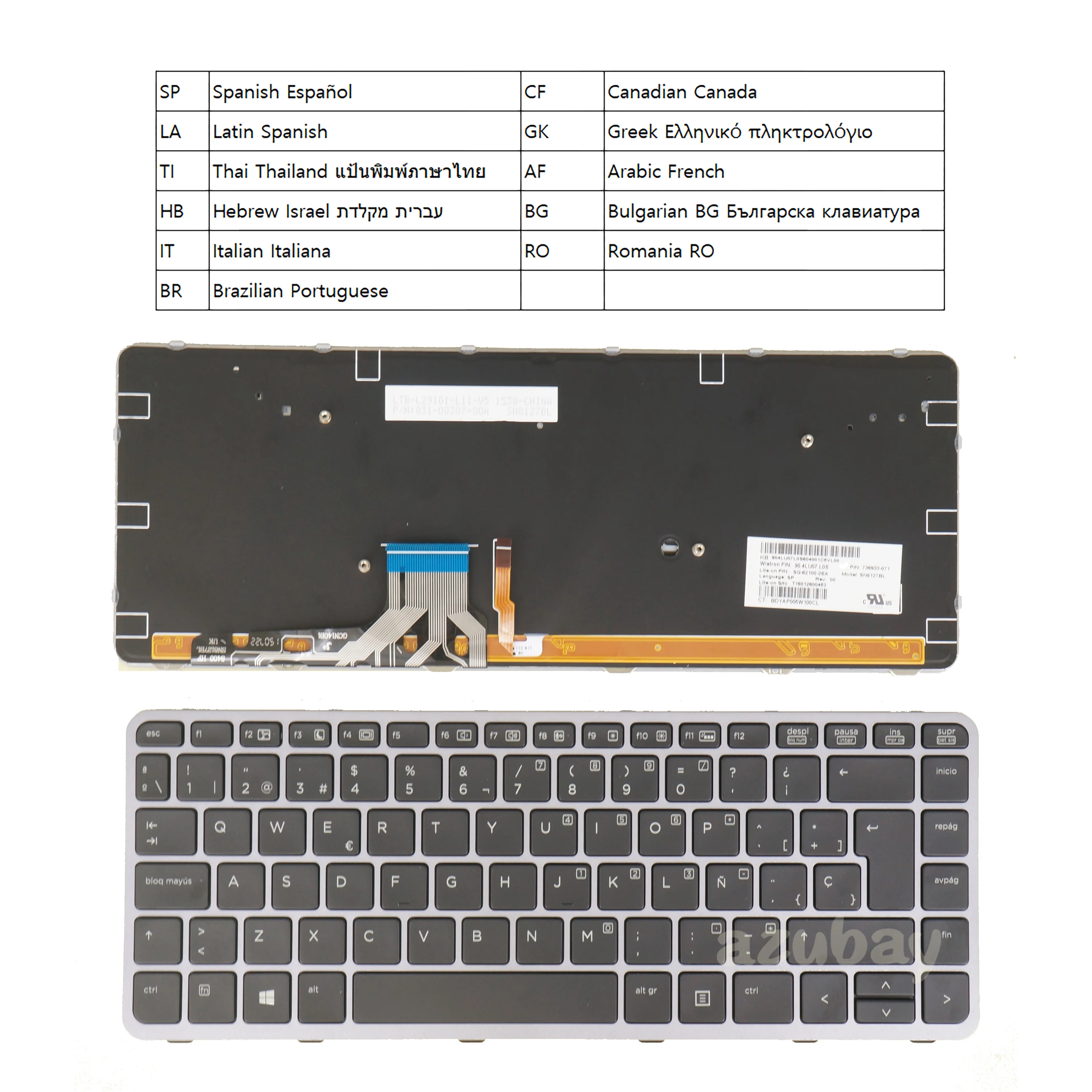 Клавиатура с подсветкой для ноутбука HP Elitebook 1040 G1 G2 739563- 736933-XX1 LA испанская иврит BR Portugues CF ITA Thai AR FR GK BG RO
Клавиатура с подсветкой для ноутбука HP Elitebook 1040 G1 G2 739563- 736933-XX1 LA испанская иврит BR Portugues CF ITA Thai AR FR GK BG RO
