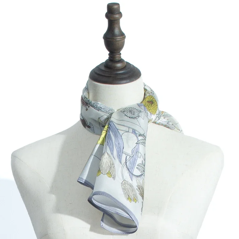 Women's 100% Mulberry Silk Square Scarf 88x88cm Botanical Animal Print Satin Neck Scarf for Office Wear Versatile Bag Tie
Women's 100% Mulberry Silk Square Scarf 88x88cm Botanical Animal Print Satin Neck Scarf for Office Wear Versatile Bag Tie