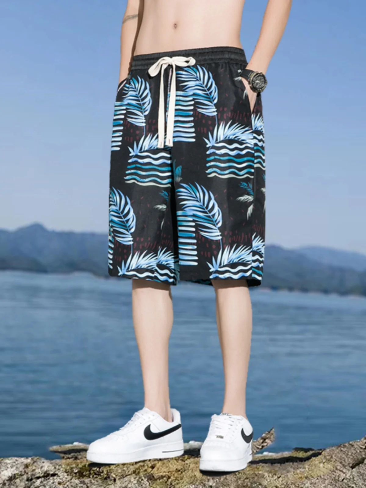 Men's Summer Thin Ice Silk Straight Leg Loose Fit Beach orts Qui Dry Water Soluble Casual Pants Youth Faion Trendy Brand
Men's Summer Thin Ice Silk Straight Leg Loose Fit Beach orts Qui Dry Water Soluble Casual Pants Youth Faion Trendy Brand