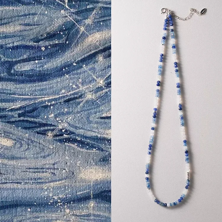 Handmade Natural Lapis White Stone Bead 925 Sterling Silver S925 Short Chain Choker Necklace Women Elegant Accessories
Handmade Natural Lapis White Stone Bead 925 Sterling Silver S925 Short Chain Choker Necklace Women Elegant Accessories