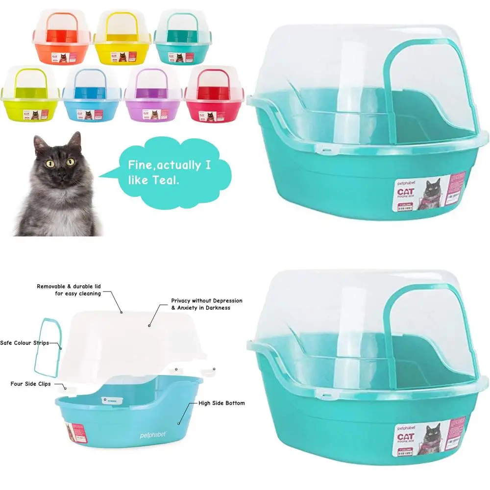 Extra Large Teal Hooded Cat Litter Box
Extra Large Teal Hooded Cat Litter Box