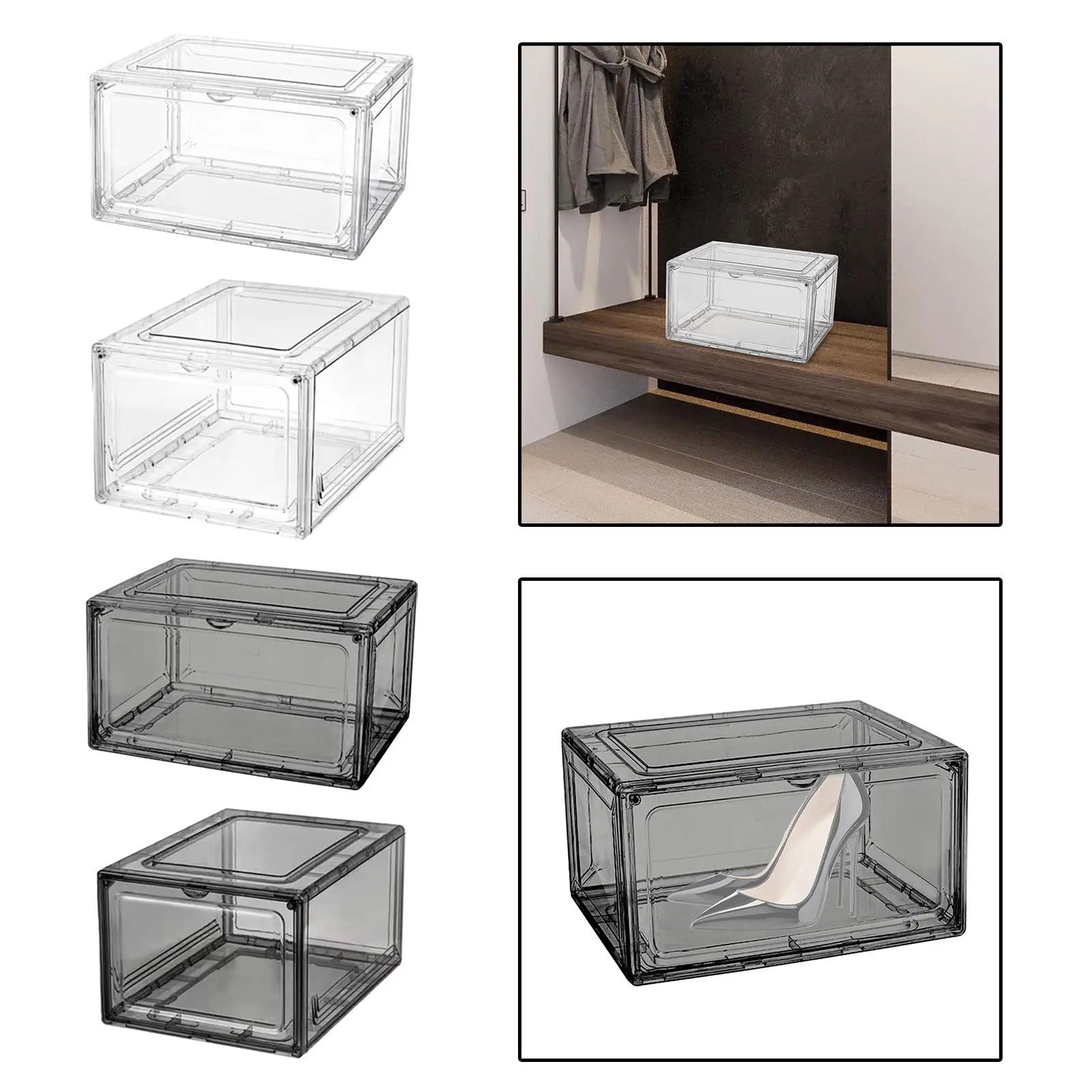 Clear Stackable Shoe Organizer Shoe Containers Bins Holders Display Shoe Box for Heels Plastic Heels Box Boot Shoe Storage Boxes
Clear Stackable Shoe Organizer Shoe Containers Bins Holders Display Shoe Box for Heels Plastic Heels Box Boot Shoe Storage Boxes