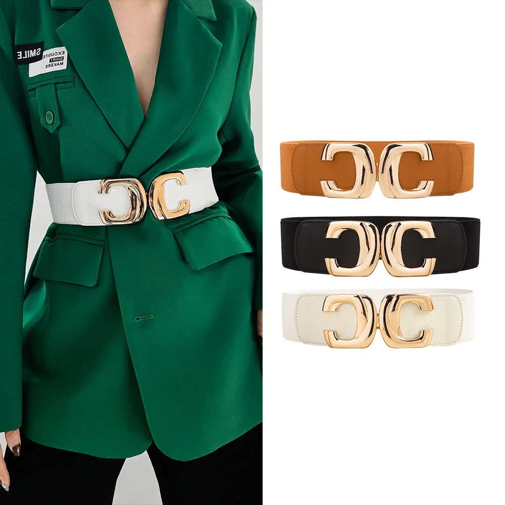 Designer Elastic Belts For Women High Quality Female Waist Stretch Cummerbunds Plus Size Easy Corset Belt For Coat Dress
Designer Elastic Belts For Women High Quality Female Waist Stretch Cummerbunds Plus Size Easy Corset Belt For Coat Dress