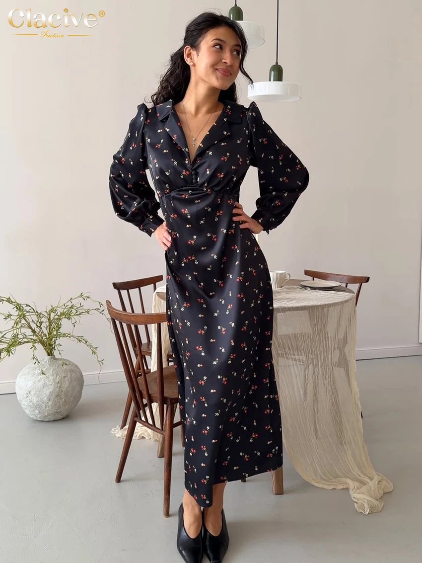 Clacive Fashion Loose Print Women Dress Autumn Lapel Long Sleeve Ankle-Length Dresses Elegant Classic Female Dress Streetwear
Clacive Fashion Loose Print Women Dress Autumn Lapel Long Sleeve Ankle-Length Dresses Elegant Classic Female Dress Streetwear