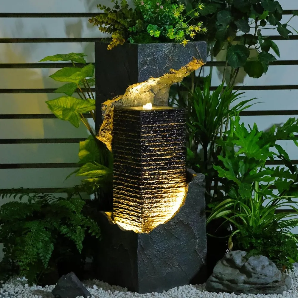 35.4 H Water Fall Fountains Indoor Waterfall Fountain Outdoor with LED Lights Floor-Standing for Outside Garden, Patio
35.4 H Water Fall Fountains Indoor Waterfall Fountain Outdoor with LED Lights Floor-Standing for Outside Garden, Patio