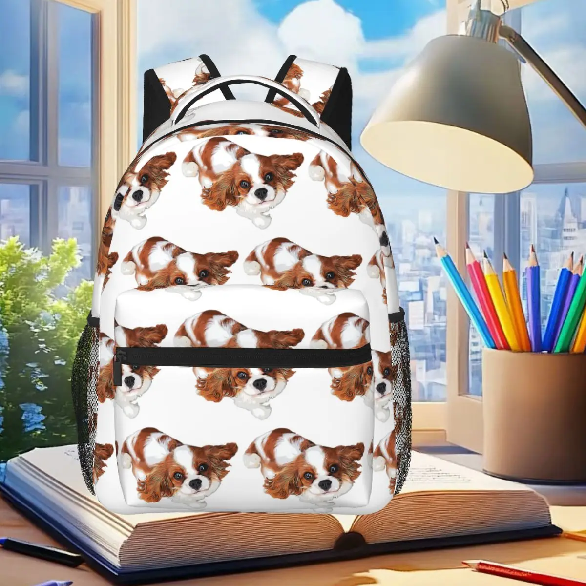 Cavalier King Charles Spaniel Looking Up Backpack Student Boys Girls BookBag Kids School Bag Laptop Shoulder Bags for Men Women
Cavalier King Charles Spaniel Looking Up Backpack Student Boys Girls BookBag Kids School Bag Laptop Shoulder Bags for Men Women