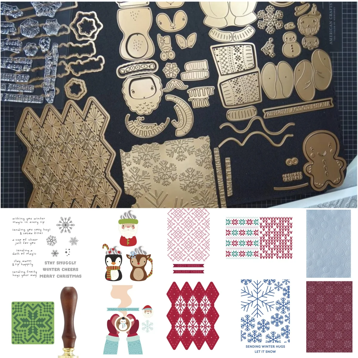 Santa Cocoa Mittens Frosted Stitch Snowflake Cutting Die Clear Stamp Stencils Hot Foil Wax Stamps DIY Scrapbook Paper Christmas
Santa Cocoa Mittens Frosted Stitch Snowflake Cutting Die Clear Stamp Stencils Hot Foil Wax Stamps DIY Scrapbook Paper Christmas