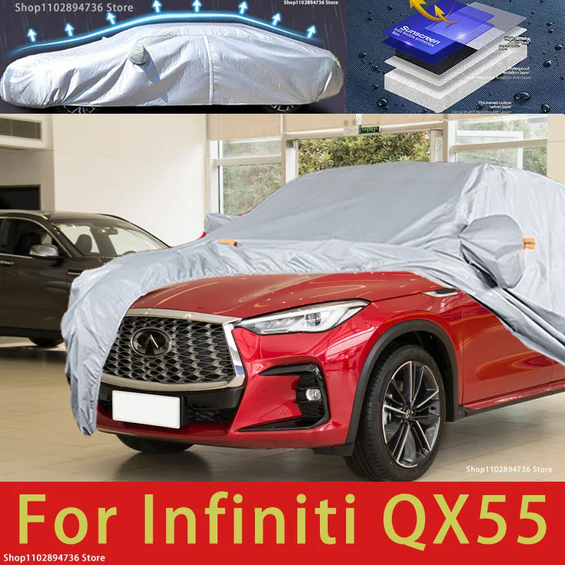 Для Infiniti QX55 подходит для наружной защиты, полные автомобильные чехлы, снежный чехол, солнцезащитный козырек, водонепроницаемый, пылезащитный, внешние автомобильные аксессуары
Для Infiniti QX55 подходит для наружной защиты, полные автомобильные чехлы, снежный чехол, солнцезащитный козырек, водонепроницаемый, пылезащитный, внешние автомобильные аксессуары